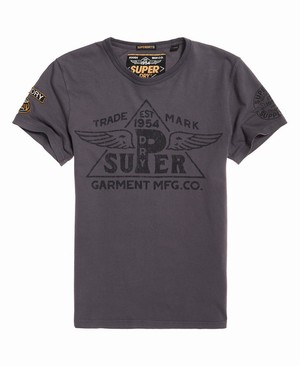 Superdry Premium Work Wear Férfi Pólók Szürke | ZTLCJ5230